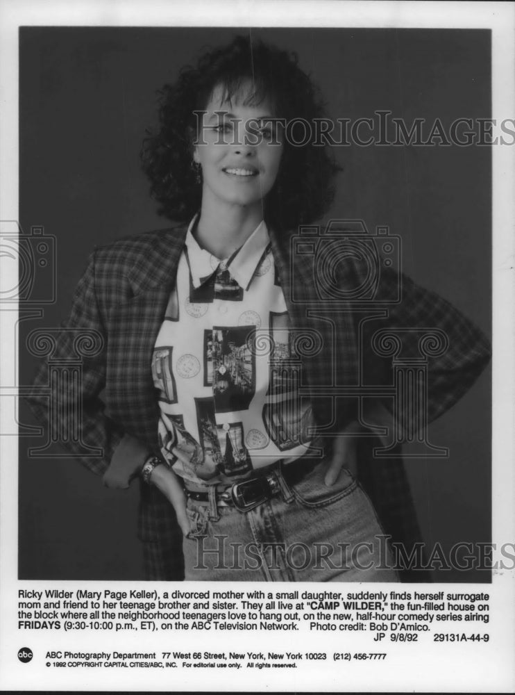 1992, Mary Page Keller in "Camp Wilder" on ABC Television - mjp28156 - Historic Images