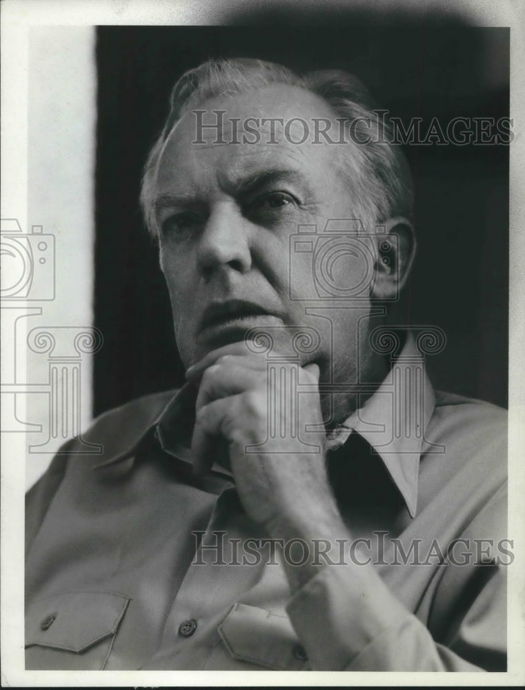 1974 Actor Arthur Kennedy sits with contemplative look upon face - Historic Images