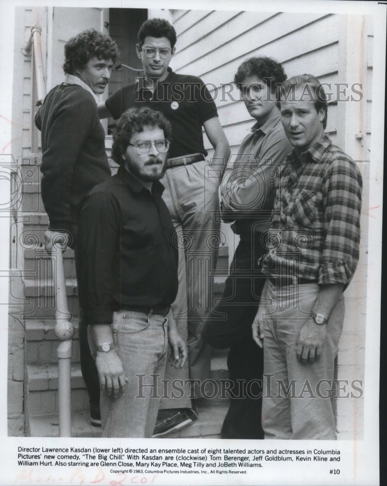 1983, Cast members during the shooting of &quot;The Big Chill.&quot; - Historic Images