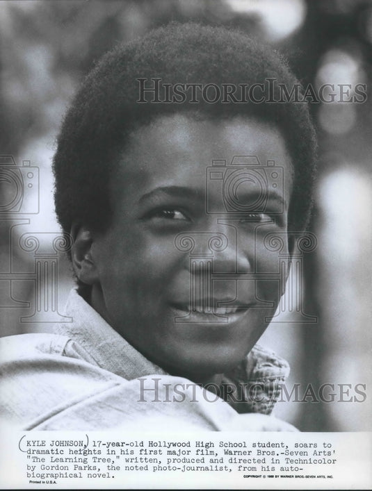 1969, Kyle Johnson, a high school student in "The Learning Tree." - Historic Images