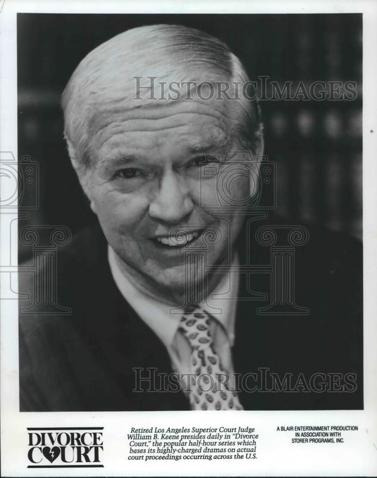 1986 Press Photo Judge William B. Keene of "Divorce Court" - mjp28433 - Historic Images