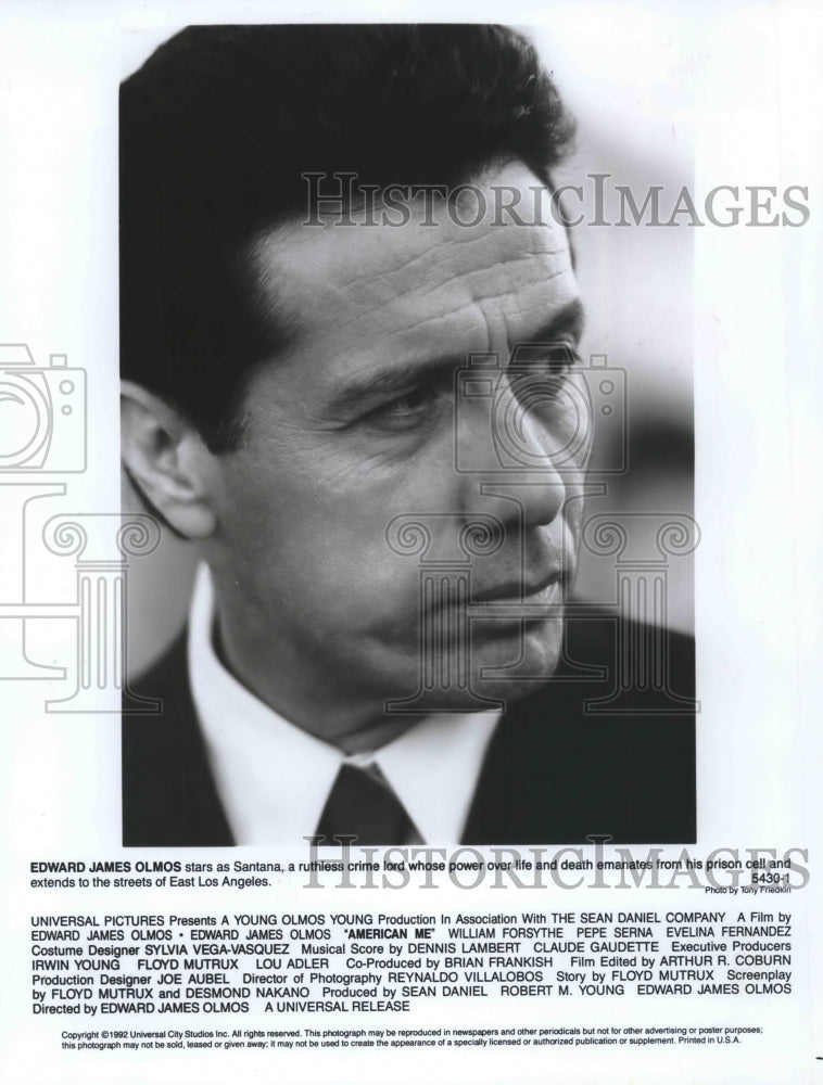 1992 Press Photo Director &amp; Actor Edward James Olmos stars in &quot;American Me&quot; - Historic Images