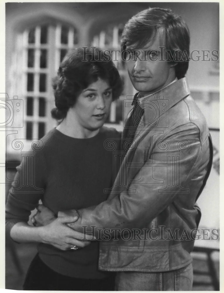 1981 Press Photo Comedienne Geri Jewell & Lou Richards in "Cousin Geri Returns" - Historic Images