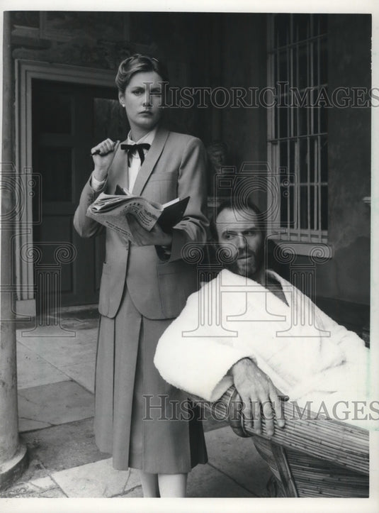 1986, Susan Wooldridge and Tim Pigott-Smith in "Dead Man's Folly" - Historic Images