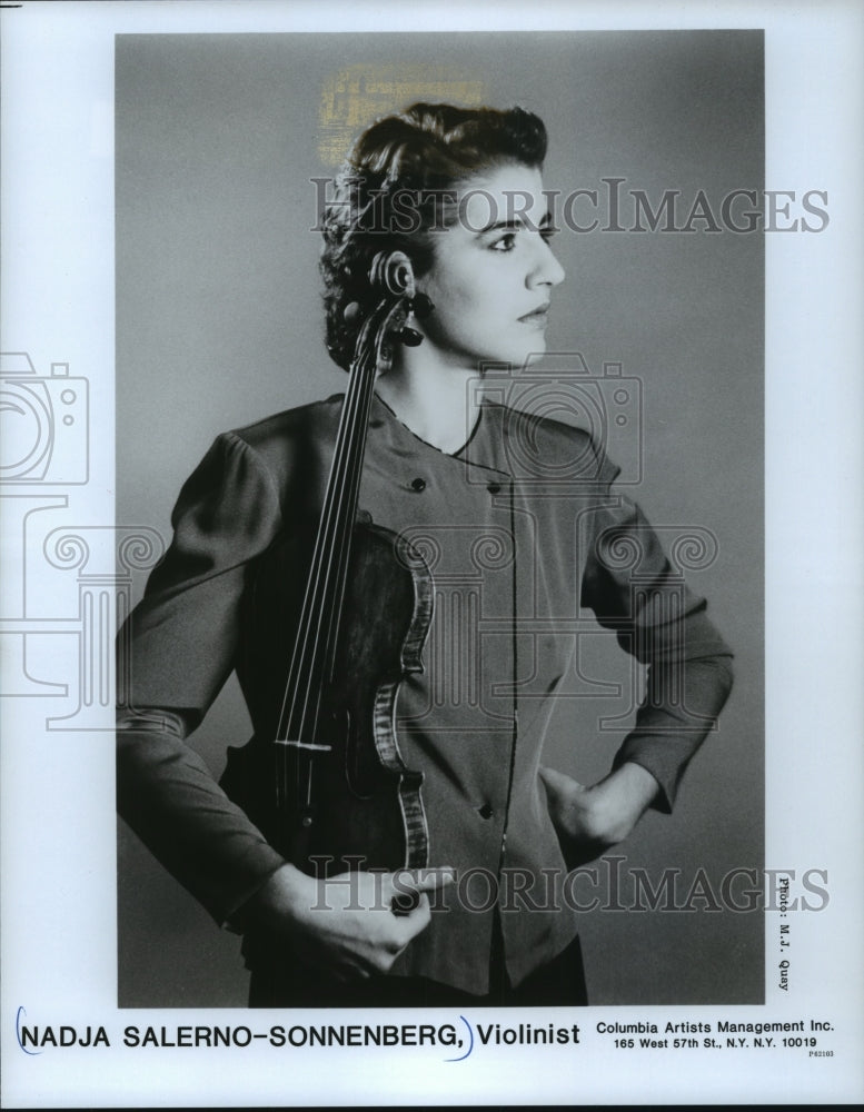 1988 Press Photo Violinist Nadja Slaerno-Sonnenberg - mjp28871- Historic Images