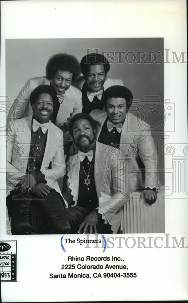 Press Photo The Spinners, from Rhino Records Inc. - Historic Images