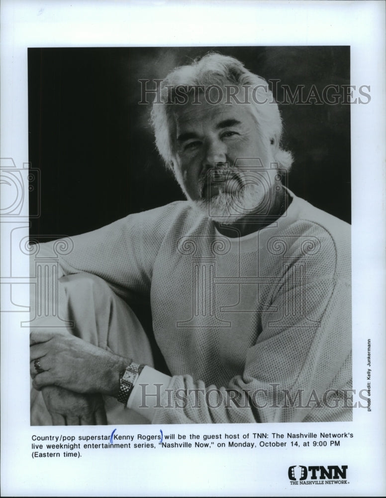 Press Photo Kenny Rogers to be a guest on the series &quot;Nashville Now&quot; - Historic Images