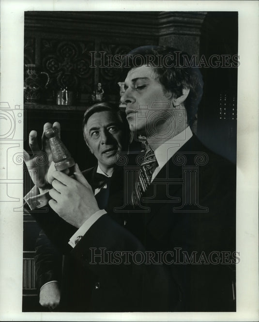 1972, Paul Rogers and Brian Murray from broadway show "Sleuth" - Historic Images