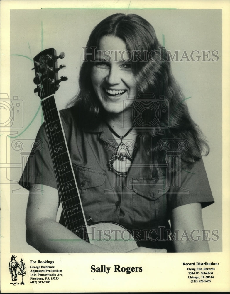1987 Press Photo Singer guitarist and dulcimer player Sally Rogers - mjp28968- Historic Images