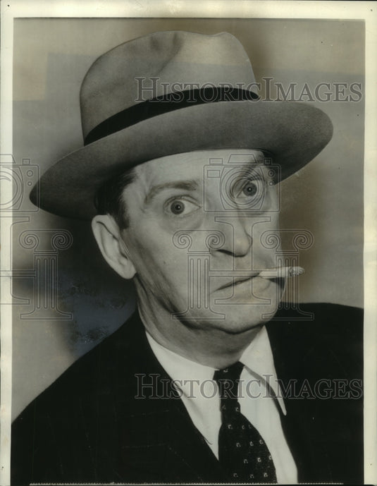 1938 Actor Ned Sparks has a reputation as a "sour puss." - Historic Images