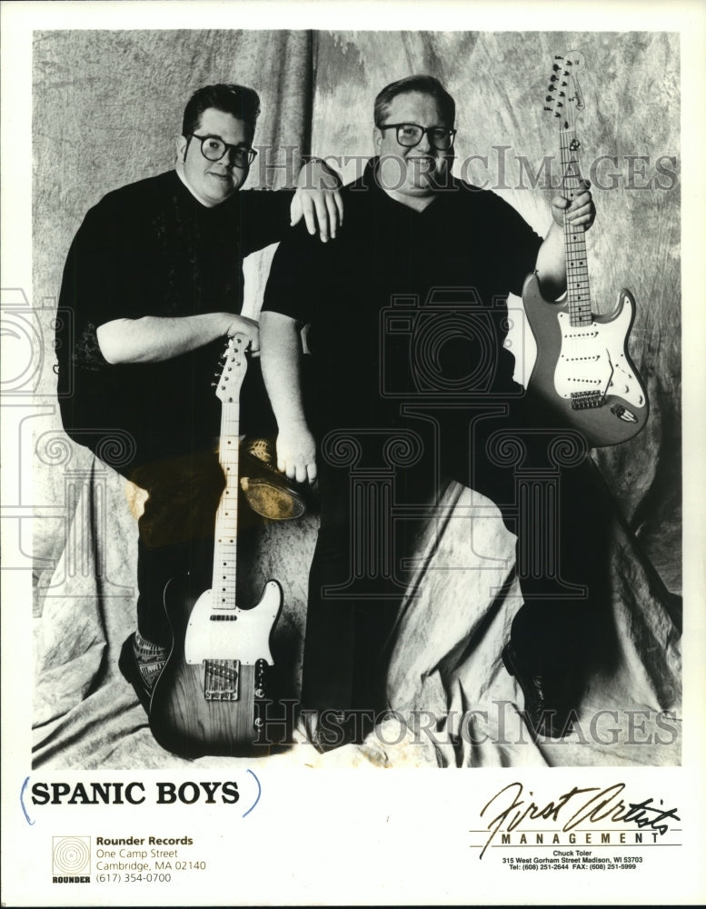Press Photo Musical duo Spanic Boys record on Rounder Records - Historic Images