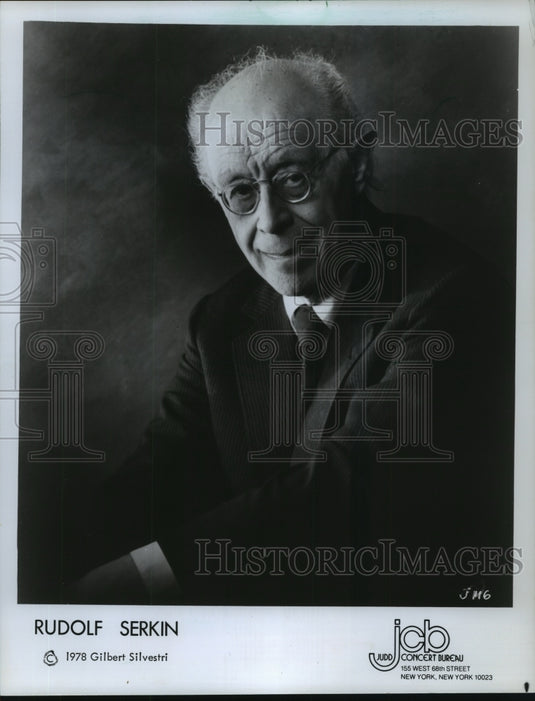1978 Press Photo Pianist Rudolf Serkin - mjp29101 - Historic Images