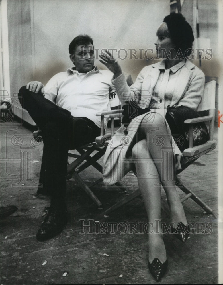 1965 Press Photo Richard Burton and Elke Sommer - Historic Images