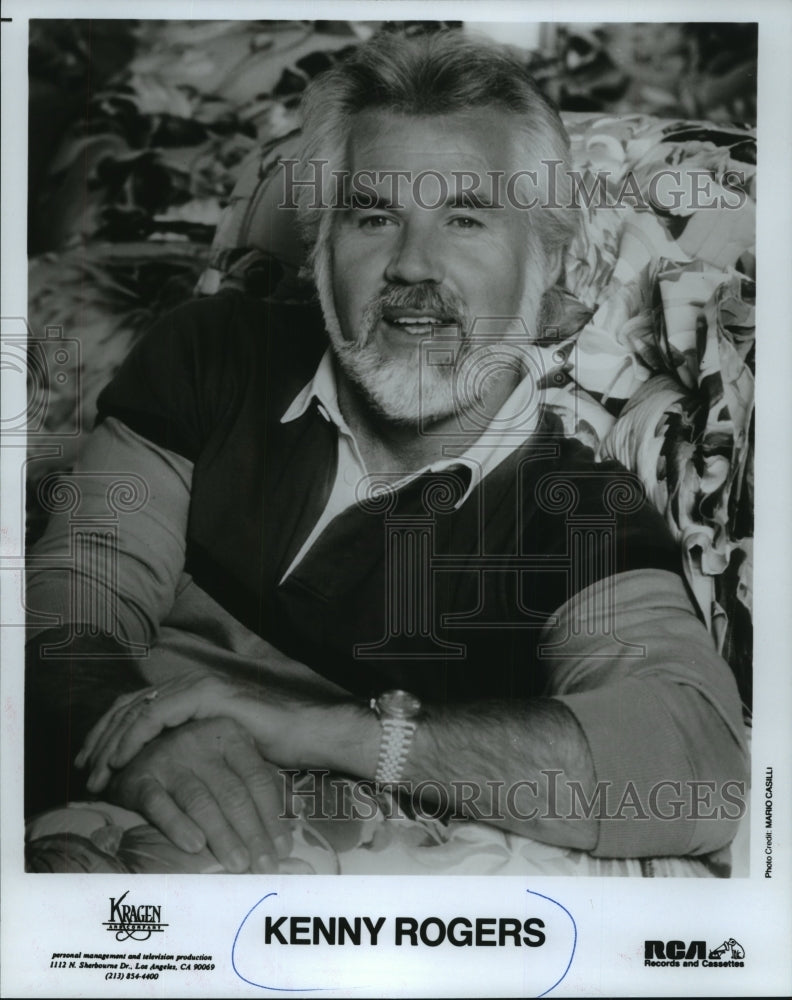 1985 Press Photo Singer Kenny Rogers - mjp29273 - Historic Images