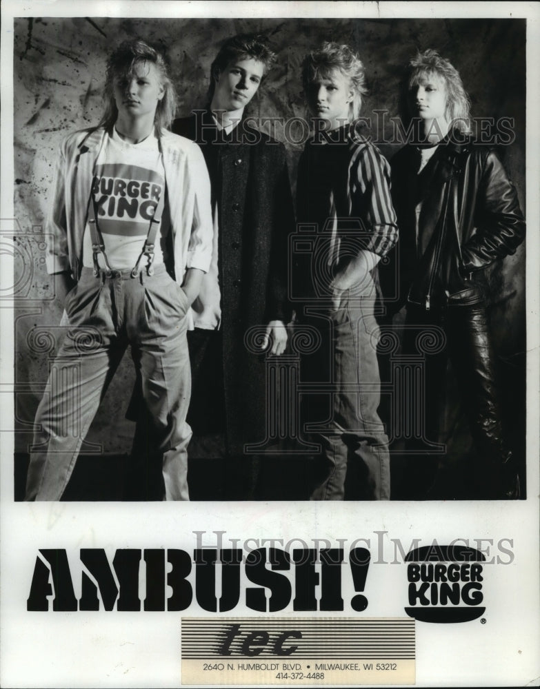1990 Press Photo Ambush! band from Milwaukee - mjp29323 - Historic Images