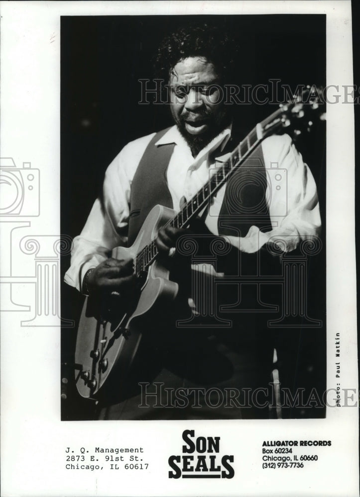 1994 Press Photo Bluesman Son Seals &amp; Chicago Fire Band to appear at Shermanfest - Historic Images