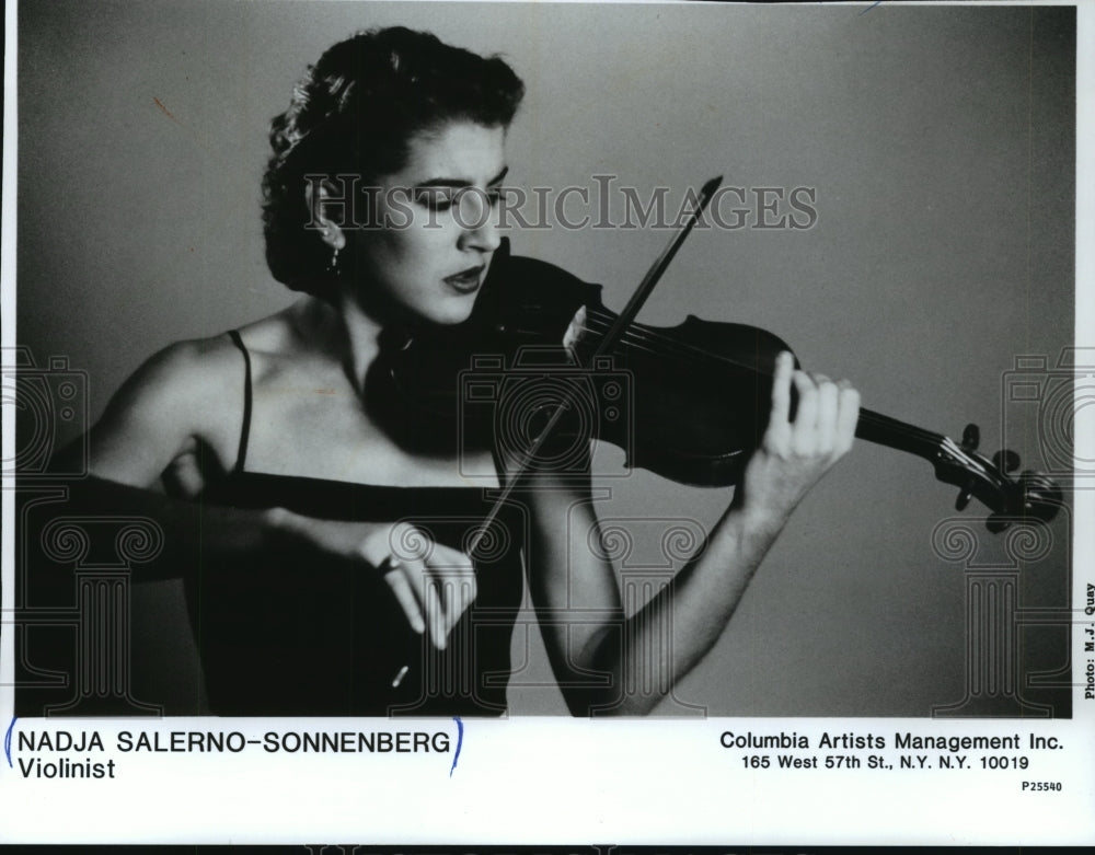 1992 Press Photo Nadja Salerno-Sonnenberg, professional violinist. - mjp29601 - Historic Images