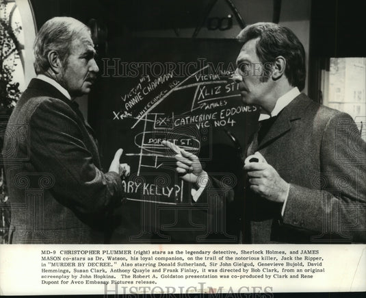 1979 Press Photo Christopher Plummer as Sherlock Holmes in "Murder by Decree" - Historic Images
