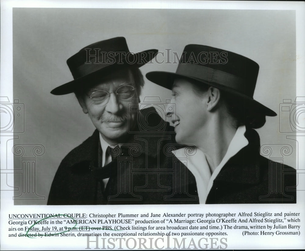 1991 Press Photo Actor Christopher Plummer as Photographer Alfred Stieglitz - Historic Images