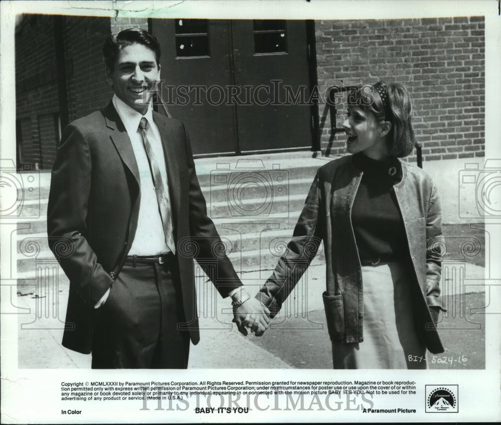 1982, Actor Vincent Spano stars in &quot;Baby It&#39;s You, &quot; with co-star. - Historic Images