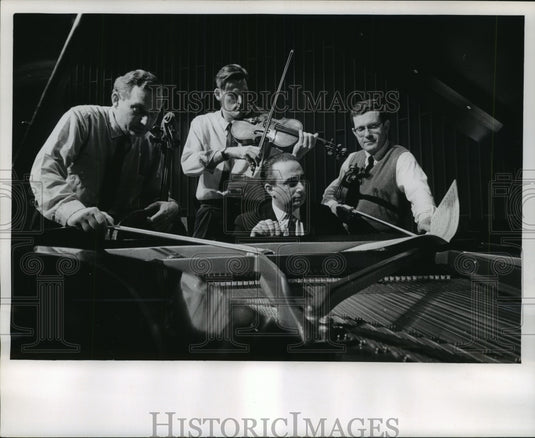 1966 Press Photo George Sopkin, Gerald Stanick & others at UWM's Mozart festival - Historic Images