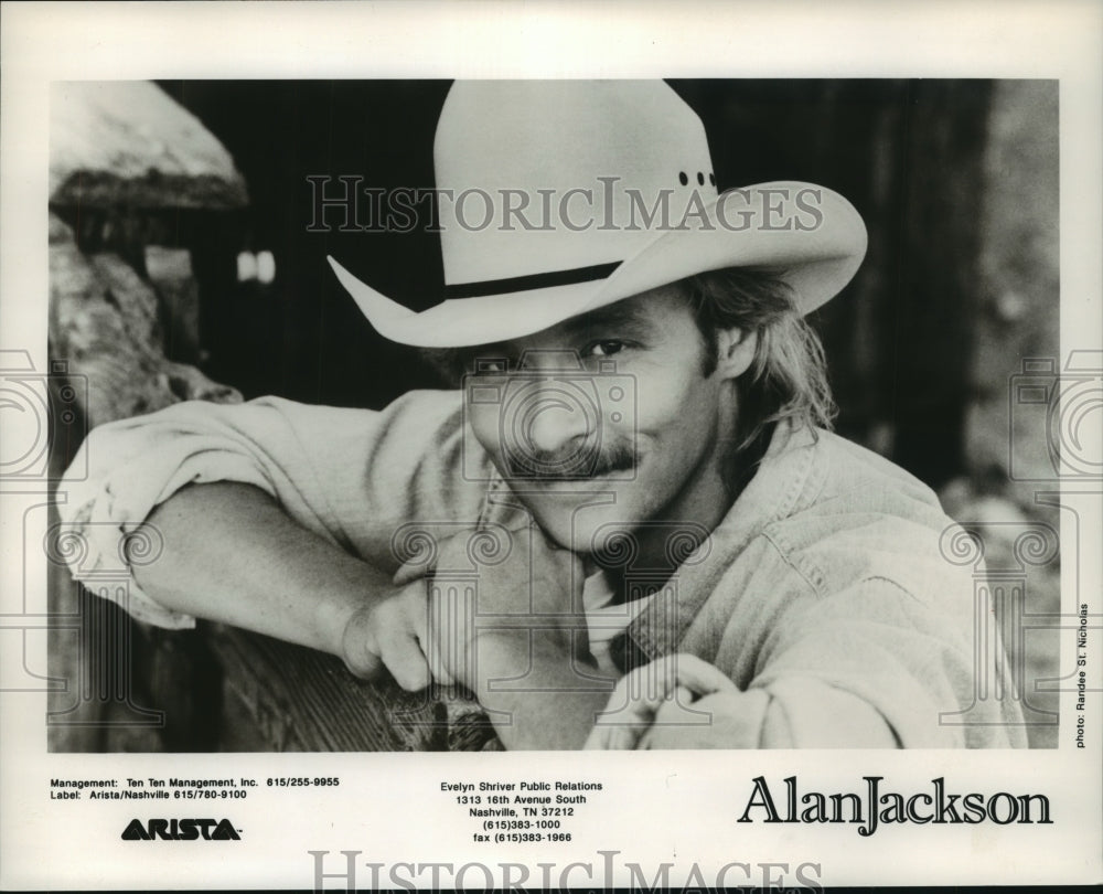 1993 Press Photo Country Singer Alan Jackson - mjp29948 - Historic Images