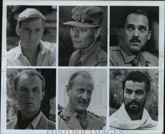 1985, Tim Pigott-Smith & others in "The Jewel in the Crown" - Historic Images