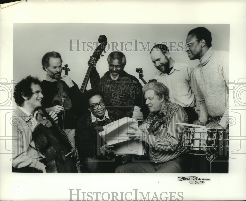 1990, Julliard String Quartet,The Billy Taylor Trio rehearsing. - Historic Images