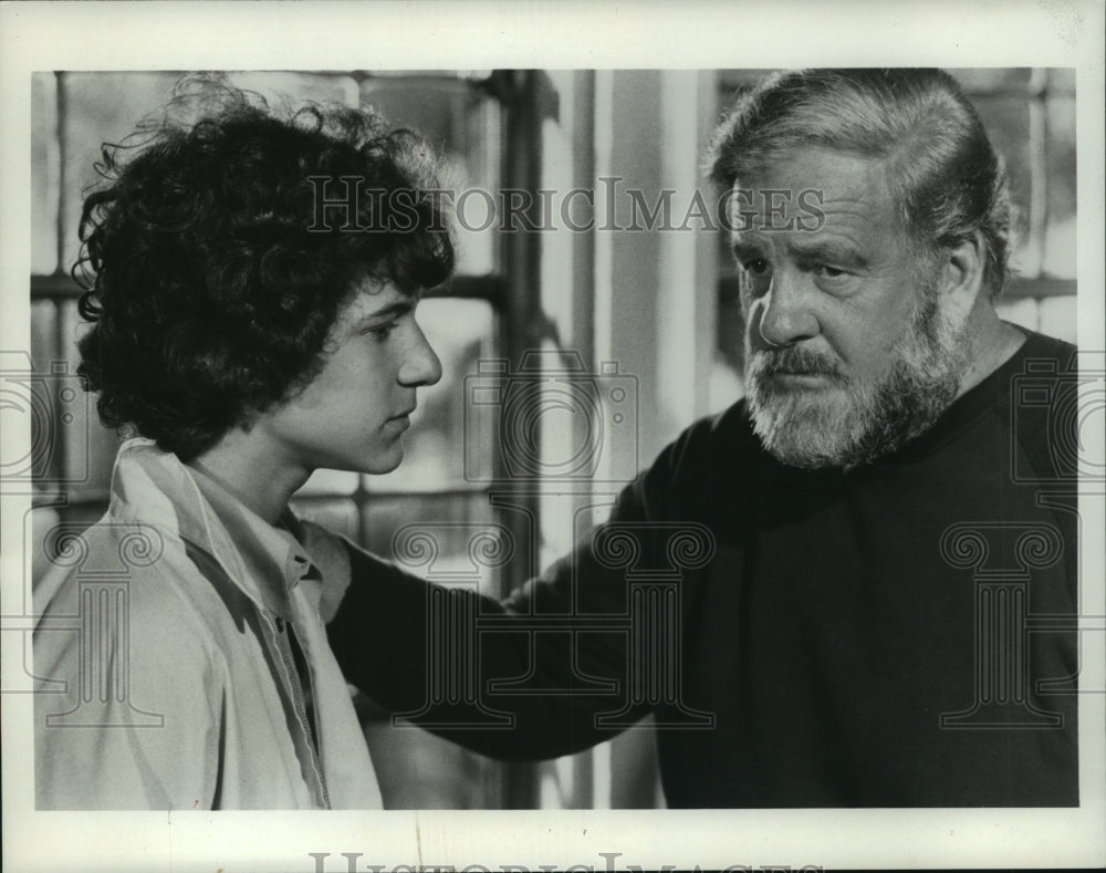 1973, Scott Jacobyl & Alex Dreier in "Crime Without Victim" on ABC-TV - Historic Images