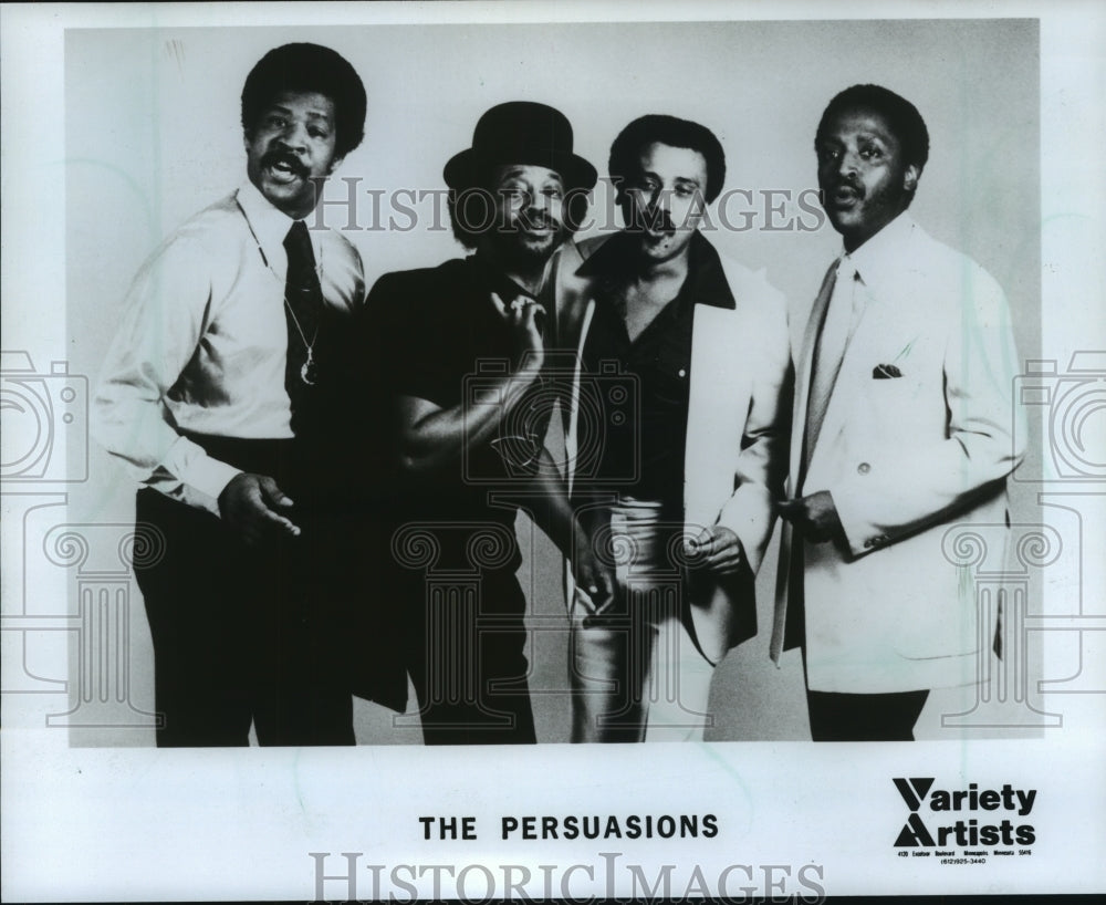 1985 Press Photo Members of the doo-wop group Persuasions to sing in Milwaukee- Historic Images