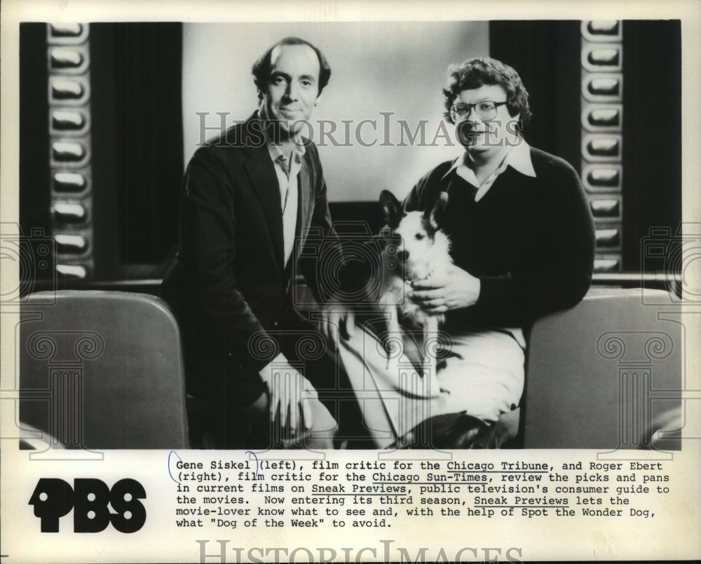 1981 Press Photo Gene Siskel and Roger Ebert, film reviewers for newspapers-Historic Images