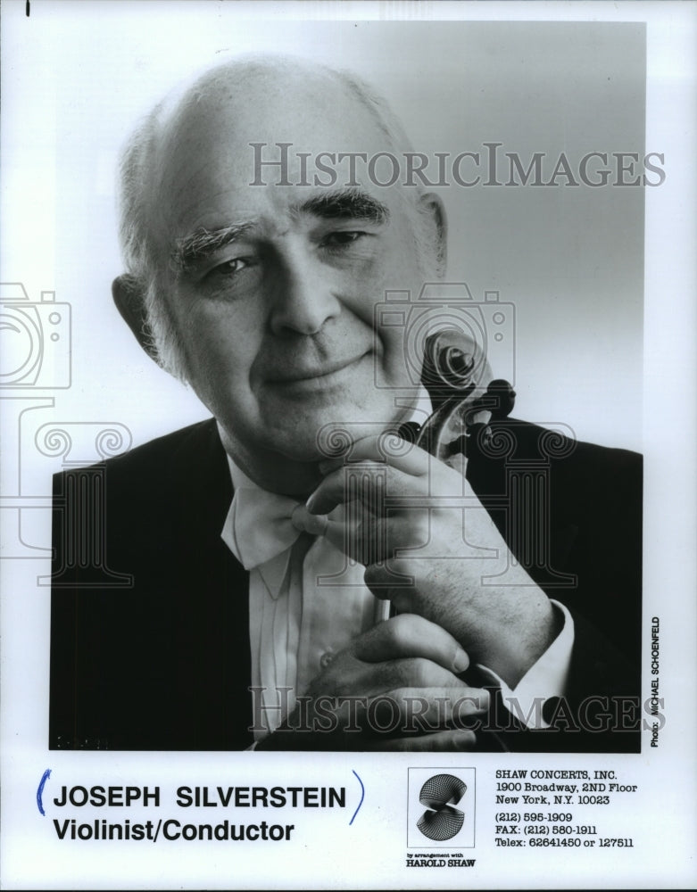 1991 Press Photo Violinist And Conductor Joseph Silverstein - mjp30087 - Historic Images