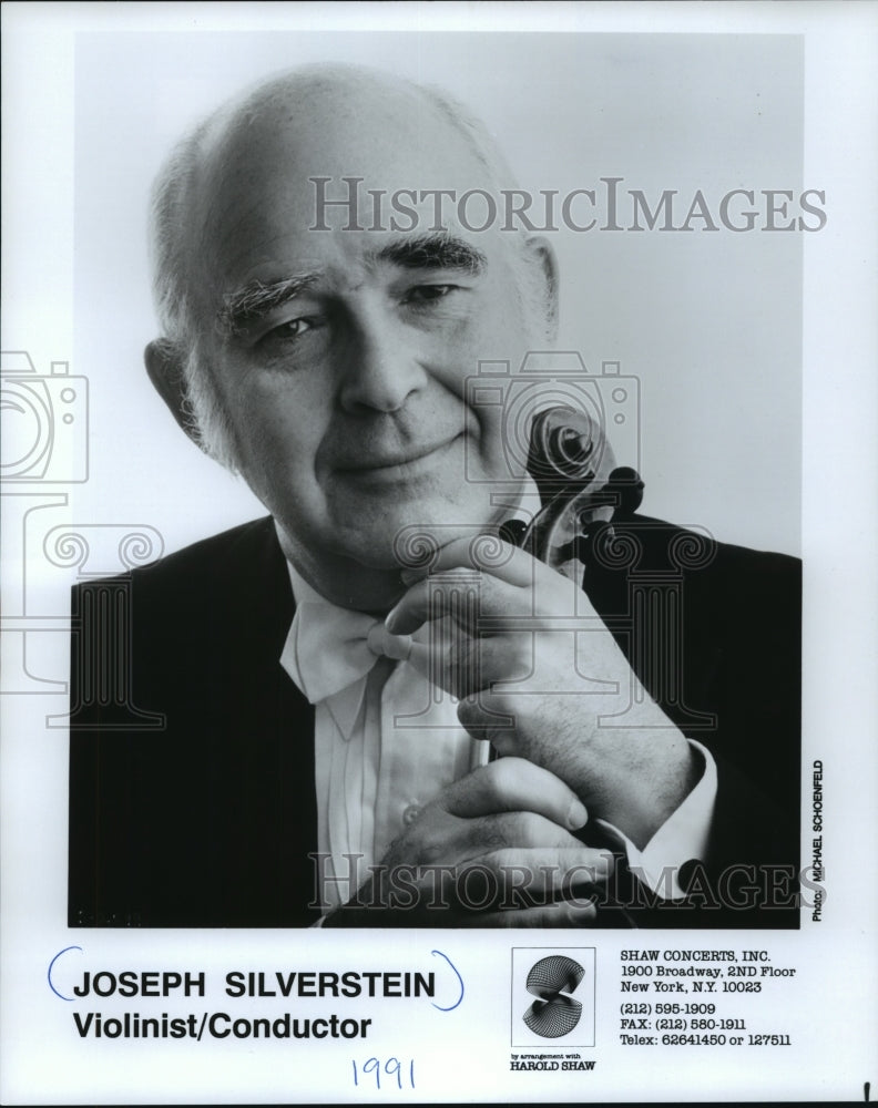 1991 Press Photo Violinist And Conductor Joseph Silverstein - mjp30089 - Historic Images