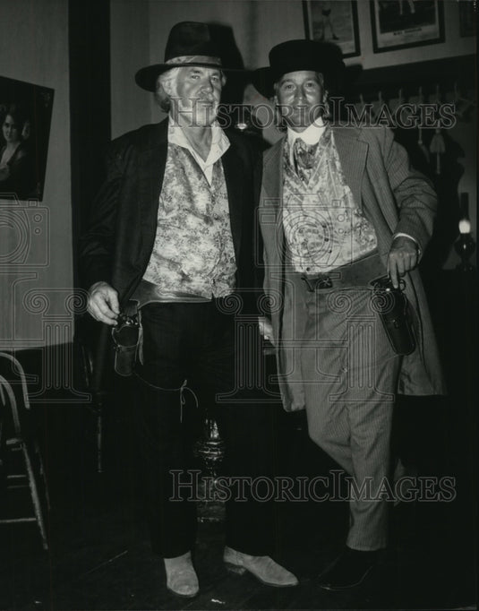1991 Press Photo Producer And Actor Kelly Junkermann With Kenny Rogers- Historic Images