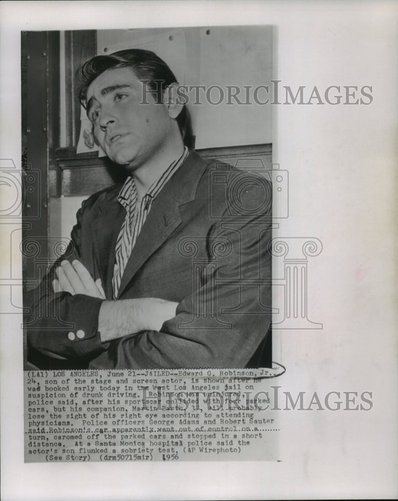 1966, Los Angeles, California-Actor Edward G. Robinson Jr. jailed. - Historic Images