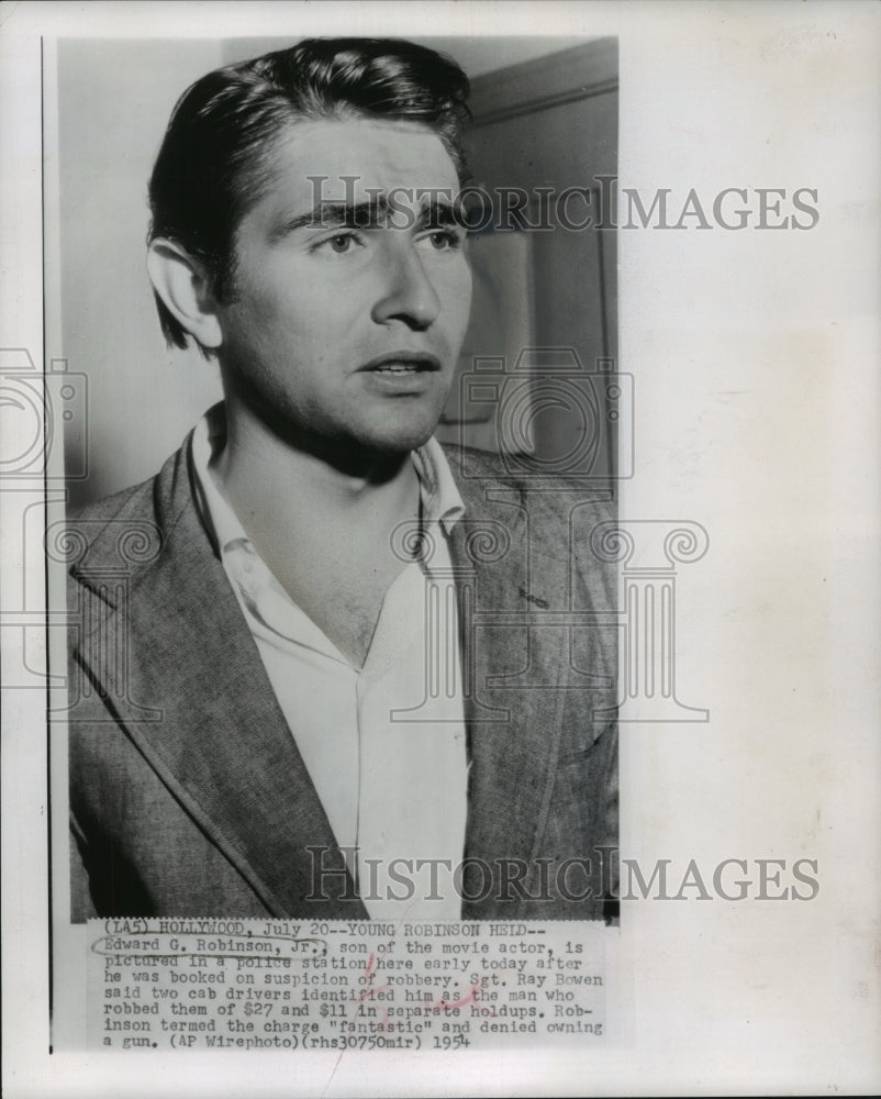 1954 Press Photo Hollywood, California-Actors son Edward G. Robinson Jr. - Historic Images
