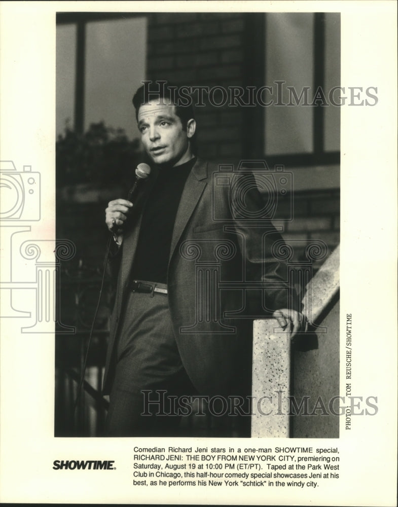 1989 Press Photo Comedian Richard Jeni: The Boy From New York City - mjp30380-Historic Images