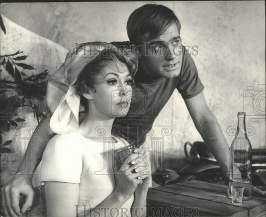 1970, Actors Barbara Rush and Stephen Collins in "Forty Carats" - Historic Images