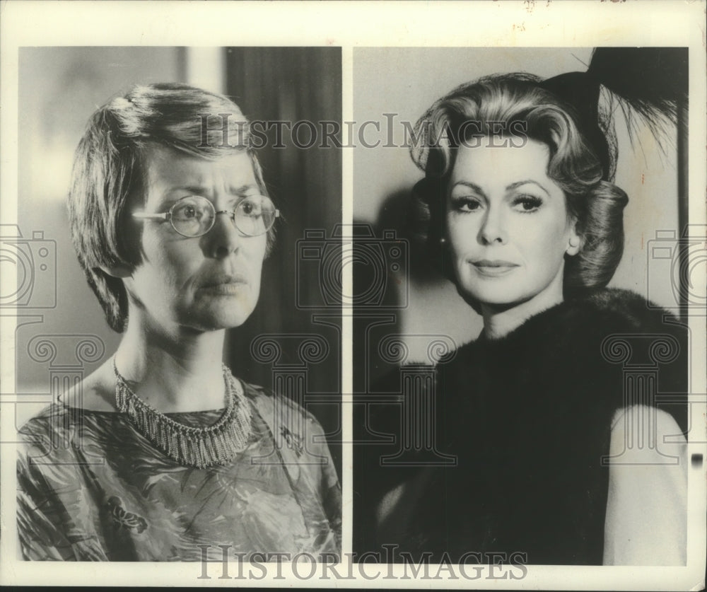 1976, Actress Barbara Rush dual parts in "Ellery Queen" - mjp30717 - Historic Images