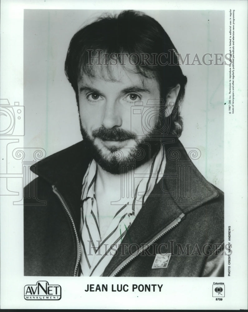 1987 Press Photo Jean-Luc Ponty, violinist and jazz rocker. - mjp30782 - Historic Images