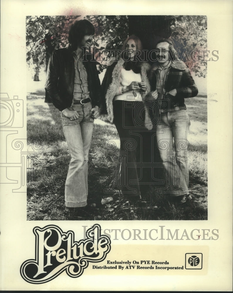 1975, Prelude, English folk singing trio coming out with new LP. - Historic Images