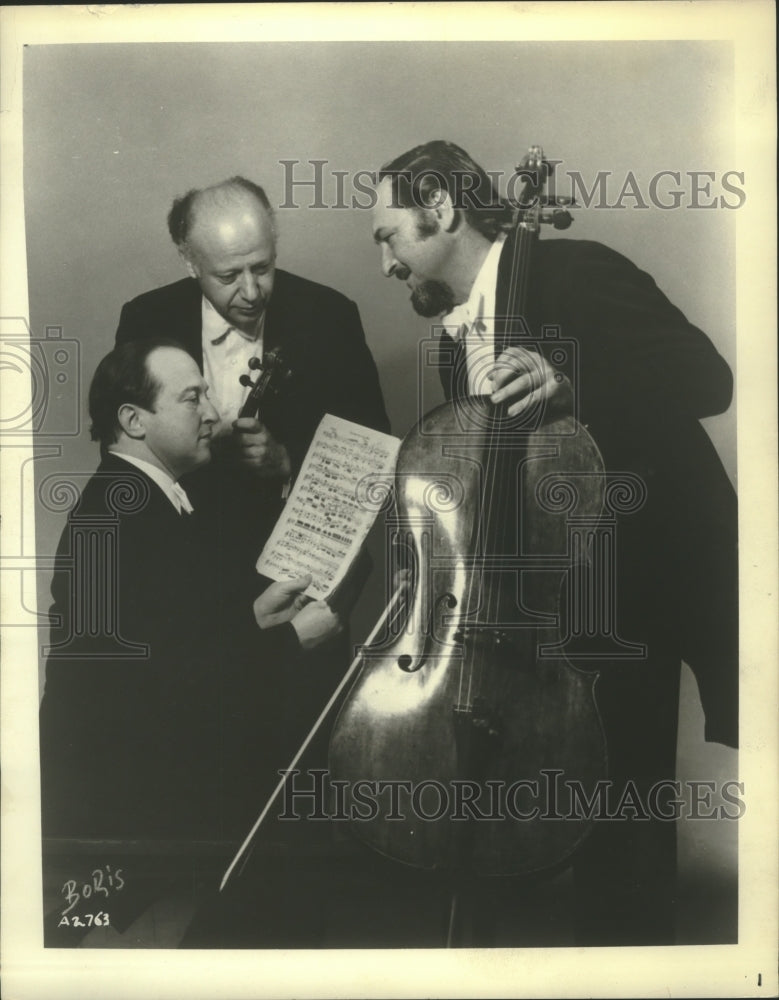 1975 Press Photo Menahem Pressler &amp; others of Beaux Arts Trio Of New York - Historic Images