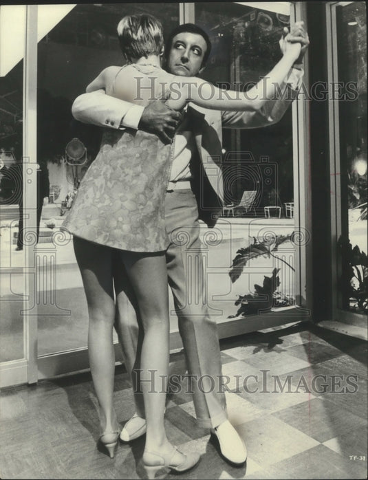 1988, Peter Sellers and Elianne Nadeau in "The Party" showing in WI - Historic Images