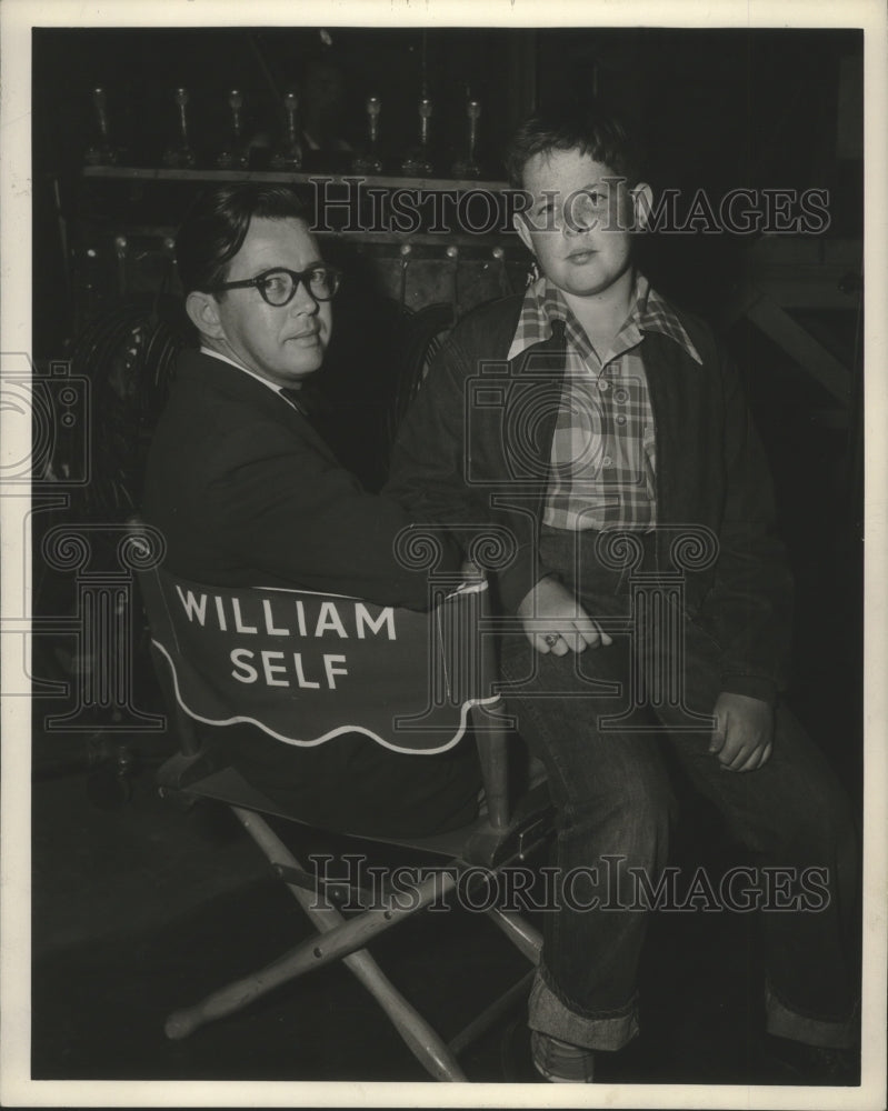 1953, Former Milwaukeean producer Bill Self & his son, Eddie - Historic Images