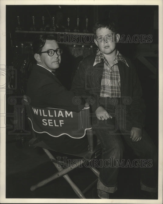 1953, Former Milwaukeean producer Bill Self & his son, Eddie - Historic Images