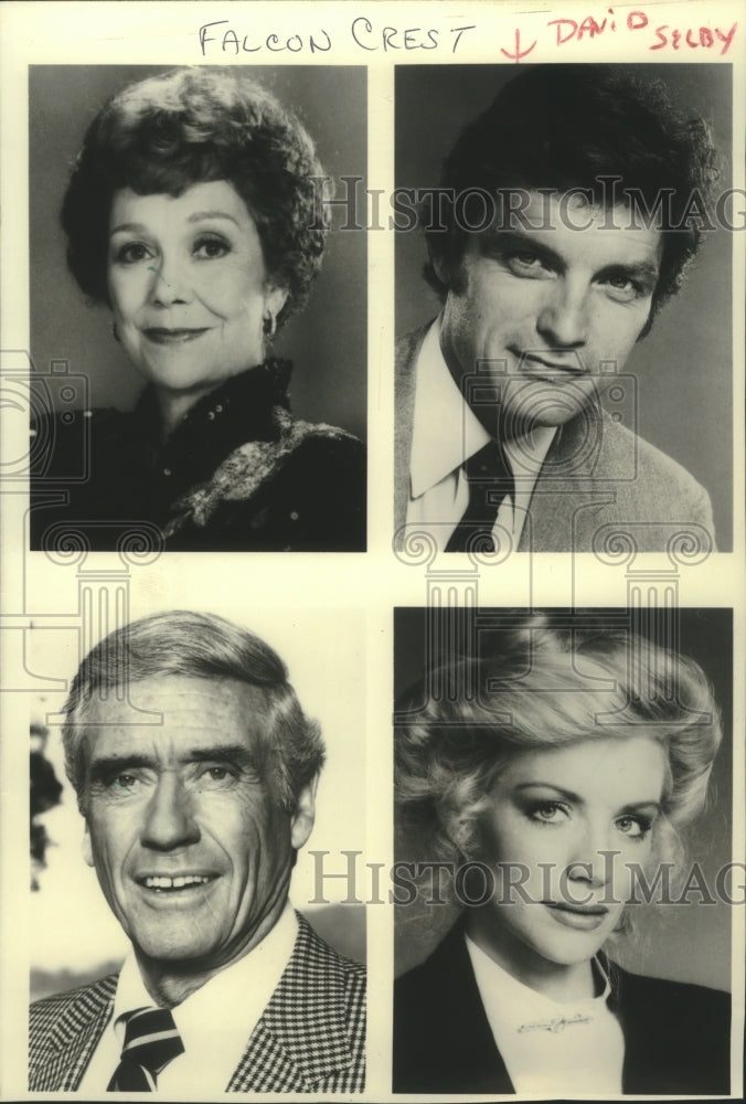 1985, United States Actor David Selby &amp; co-stars in &quot;Falcon Crest&quot; - Historic Images