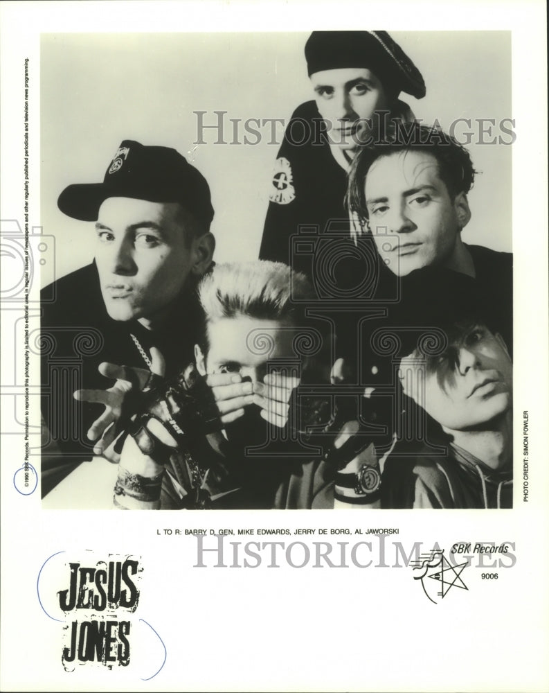 1990 Press Photo Jesus Jones band members - mjp31081 - Historic Images
