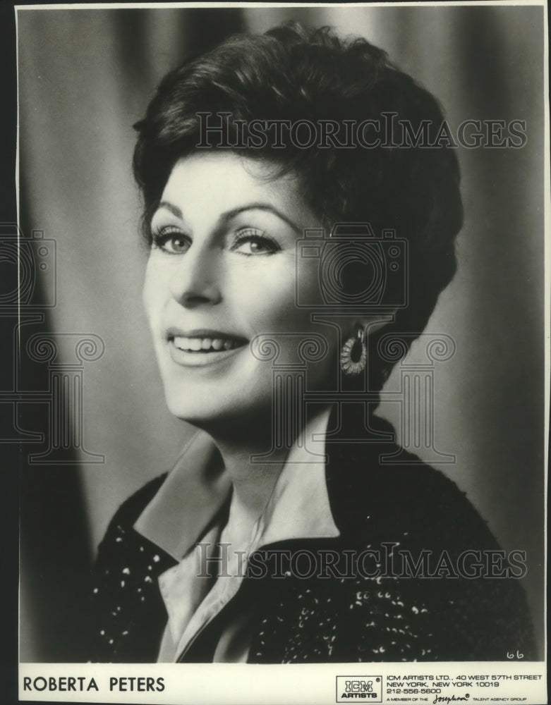 1992 Press Photo Roberta Peters, soprano singer - mjp31272 - Historic Images