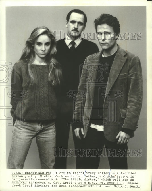 1986 Press Photo Tracy Pollan and others star in "The Little Sister" on PBS-Historic Images