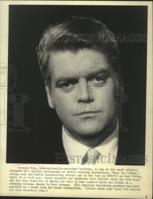 1974, Baritone, Herman Prey - mjp31400 - Historic Images
